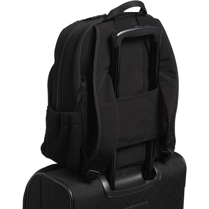 Vera Bradley Classic Black Microfiber Campus Backpack