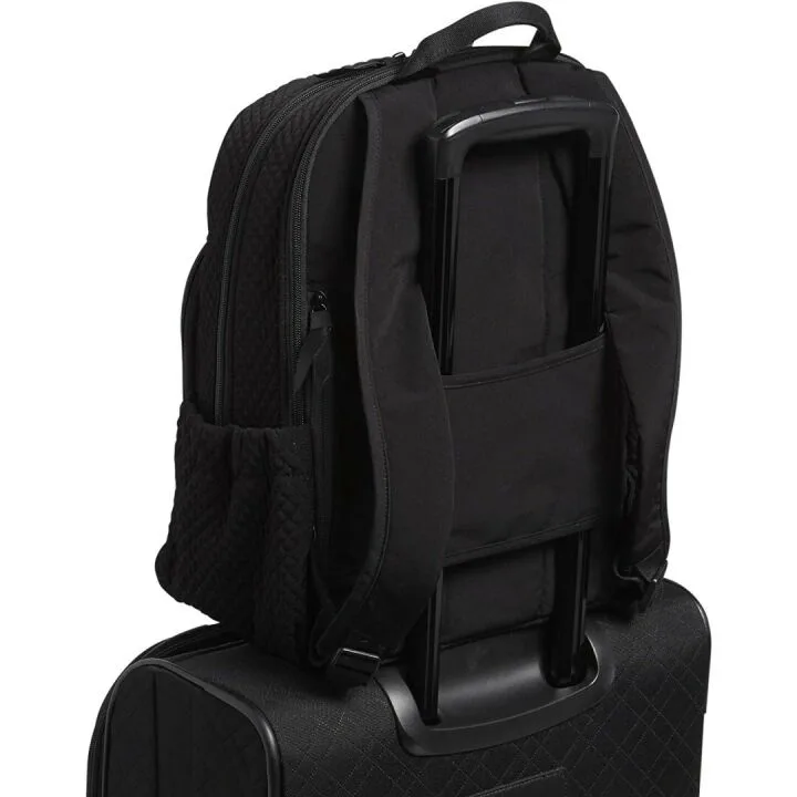 Vera Bradley Classic Black Microfiber Campus Backpack