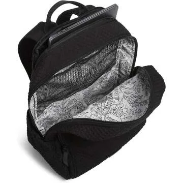 Vera Bradley Classic Black Microfiber Campus Backpack
