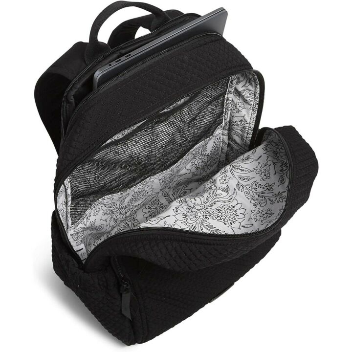 Vera Bradley Classic Black Microfiber Campus Backpack