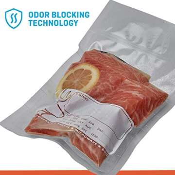 PrimalTek 11” x 20’ Cut-to-Size Vacuum Bag Rolls — 6 Rolls Included, User Friendly for Food Preservation — Microwave, Freezer and Boil Safe, BPA-Free, Compatible with Most Vacuum Sealer Machines