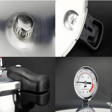 25 Quart induction pressure canner Cooker&pressure canner with gauge&pressure canners for canning&Pressure Gauge | Pressure Regulator | pressure canning pot | Pressure release 13 PSI (+/- 5%)