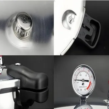 25 Quart induction pressure canner Cooker&pressure canner with gauge&pressure canners for canning&Pressure Gauge | Pressure Regulator | pressure canning pot | Pressure release 13 PSI (+/- 5%)