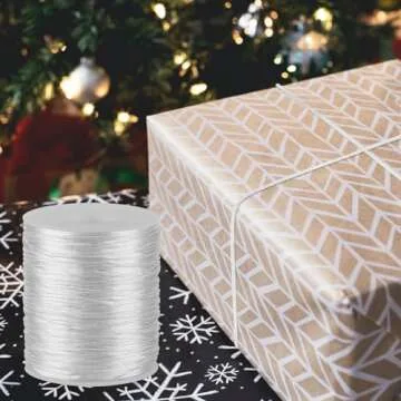 Kblick White Nylon String Cord - 1 MM 100 Yards Braided Ornament String, Nylon Twine Thread for Bracelet Making, Necklace Jewelry Thread Clay Bead Cord for Crafts Bracelets, Macrame Beading