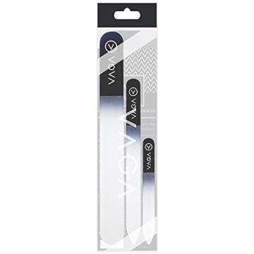 VAGA Crystal Glass Nail File Set - 3PC Premium Quality
