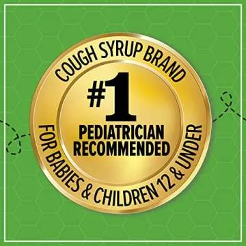 Zarbee’s Kids Cough + Mucus Daytime for Children 2-6 with Dark Honey, Ivy Leaf, Zinc & Elderberry,...