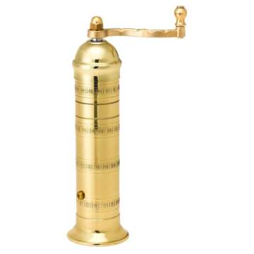 Atlas Brass Pepper Mill Adjustable for Delicious Flavors
