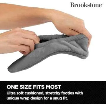 Brookstone Plush Footies - Ultra-Soft Women's House Slippers