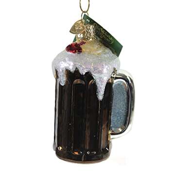 Old World Christmas Ornaments Root Beer Float Glass Blown Ornaments for Christmas Tree
