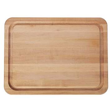 John Boos Maple Wood Reversible 24 x 18 x 2.25 inches Cutting Board with Juice Groove and Curved Edges, Brown