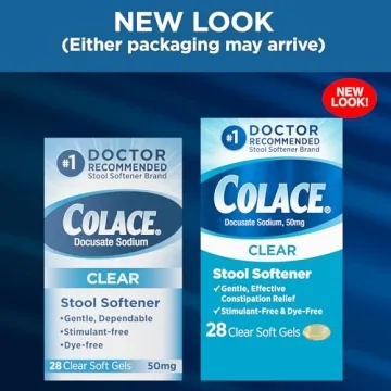Colace Clear Stool Softener Capsules for Gentle Relief