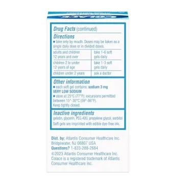 Colace Clear Stool Softener Capsules for Gentle Relief