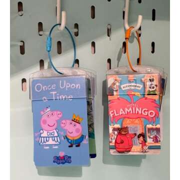 Durable Yoto Card Badge Holder 10 Pack with Loop Rings