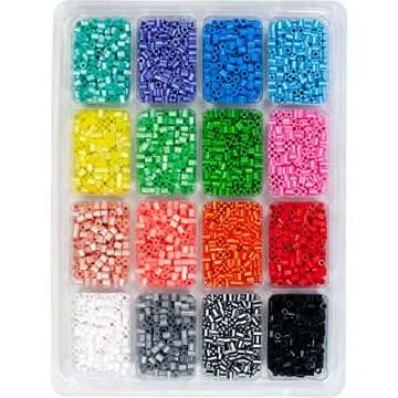Perler Beads Striped and Pearlized Tray 4000 pcs