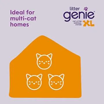 Litter Genie XL Pail (Beige) | Cat Litter Box Waste Disposal System for Odor Control | Includes 1 Square Refill Bag