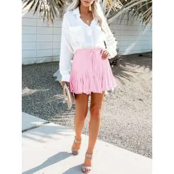 Aoudery Flowy High Waist Skorts for Women - Casual Athletic Wear