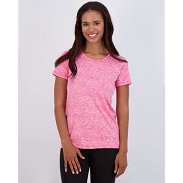 Real Essentials Womens Quick Dry Fit Dri Fit Active Wear Yoga Workout Athletic Tops Running Gym Exer...
