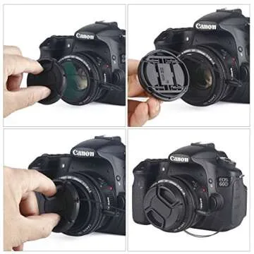 Waka 3 Pack 55mm Lens Cap Covers for Nikon and More