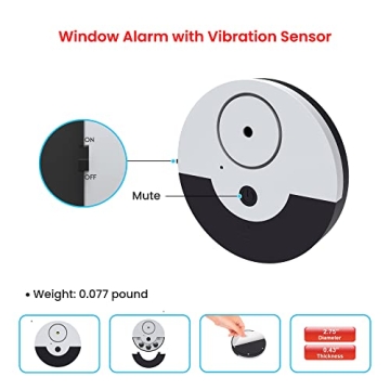 CATSONIC Loud Window Alarm Device Set - 130dB