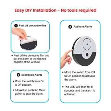 CATSONIC Loud Window Alarm Device Set - 130dB