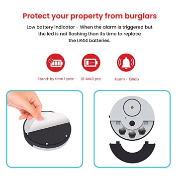 CATSONIC Loud Window Alarm Device Set - 130dB