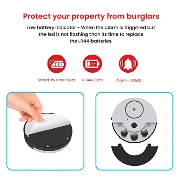 CATSONIC Loud Window Alarm Device Set - 130dB