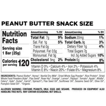 Perfect Bar, Peanut Butter Snack Size & Dark Chocolate Chip Peanut Butter Bar Bundle, .88-2.3 Ounce Bar, 16 Count