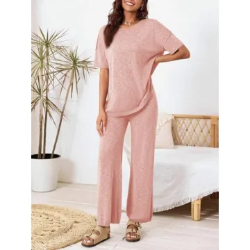 Tankaneo Women’s Casual Knit Sweater Set & Pants