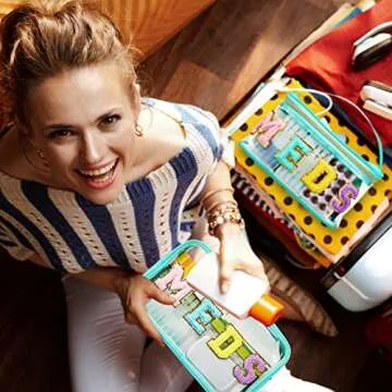 Chic Geetery Clear Makeup Bags with Chenille Patches