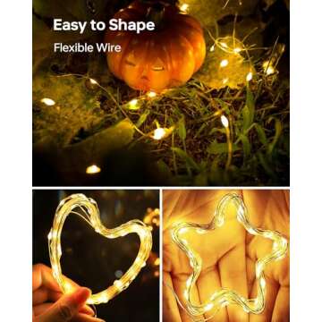 10 Pack Fairy Lights Battery Operated - 7ft 20 LED Twinkle Lights Copper Wire Mini String Lights Firefly Lights for Mason Jars DIY Crafts Christmas Wedding Party Centerpiece Table Decor, Warm White