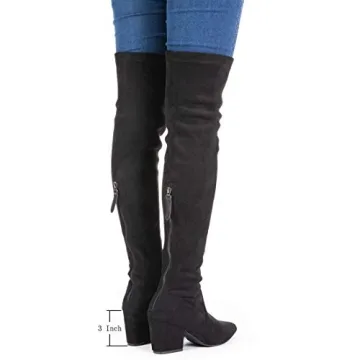 N.N.G Women Over-The-Knee Boots: Chic Black Winter Footwear