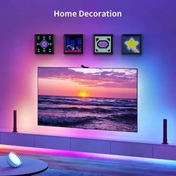 Divoom LED Light Display Panel Suit for RGB Light Bars,with Smart App Control Cool Animation Desk Setup for PC, TV, Gaming Room Decor