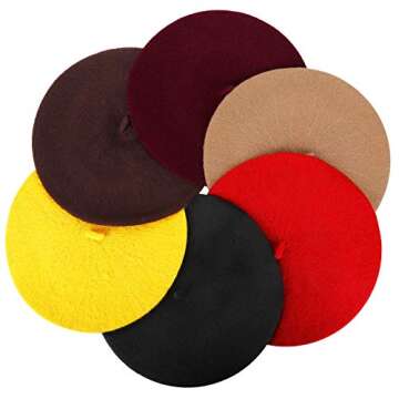 Anteer 6-Color Wool Beret Hats for Women & Girls