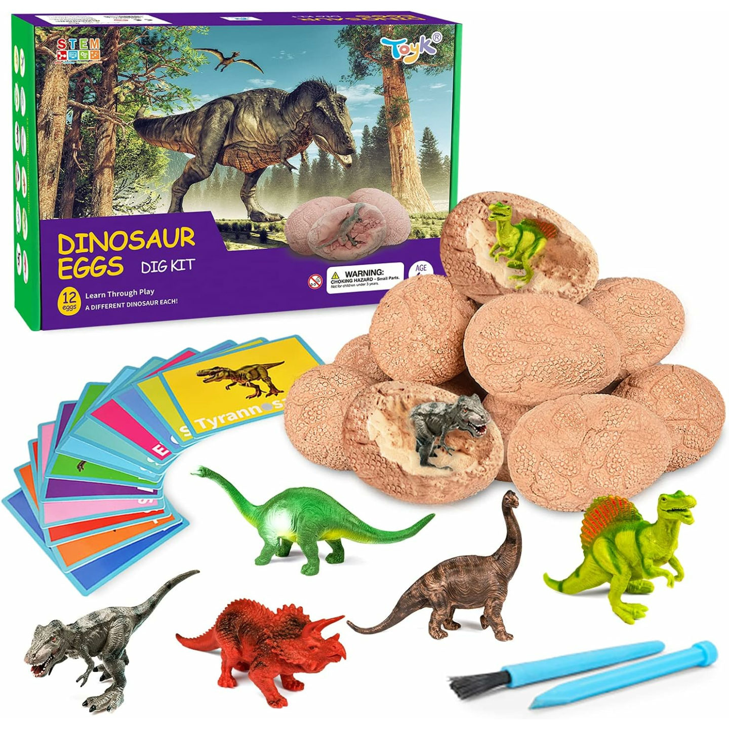Dinosaur Fossil Eggs STEM Toy for Kids Discovery