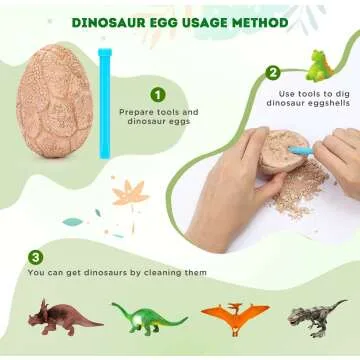 Dinosaur Fossil Eggs STEM Toy for Kids Discovery