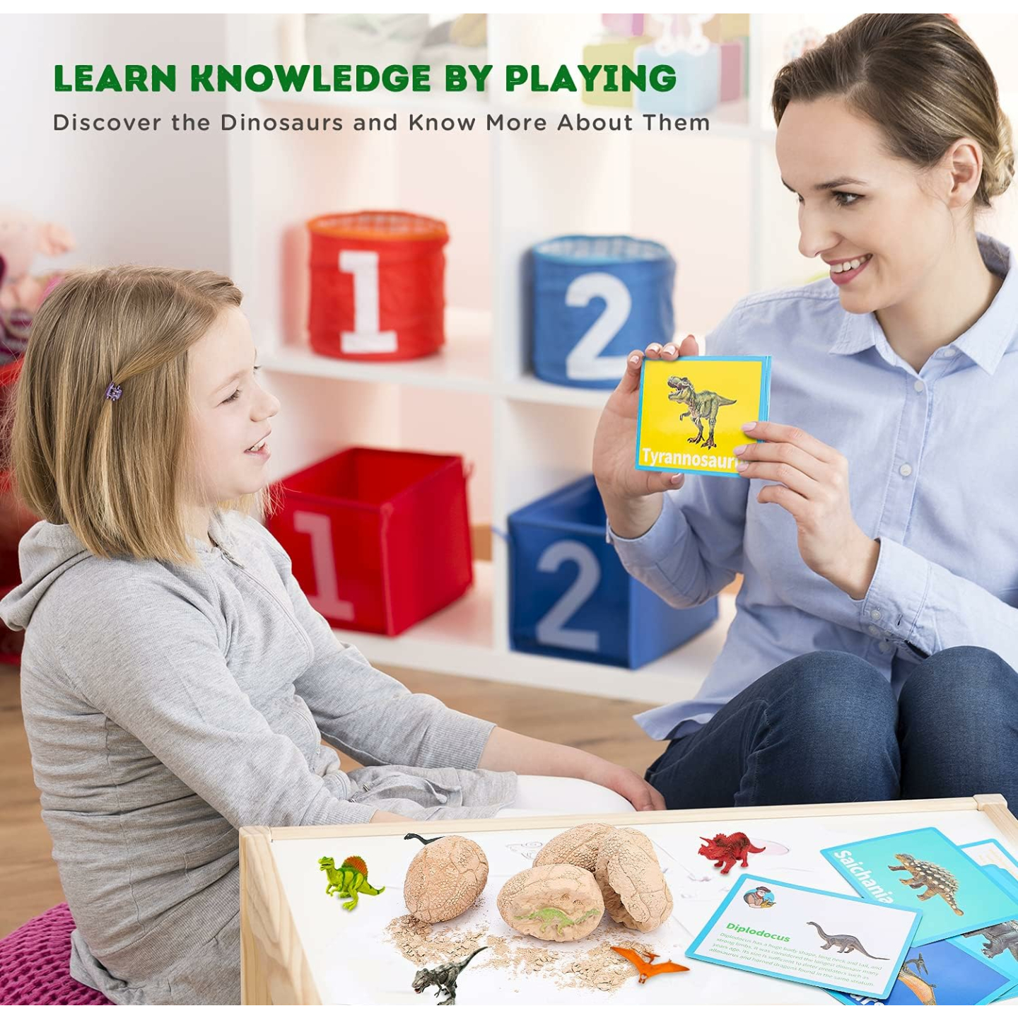 Dinosaur Fossil Eggs STEM Toy for Kids Discovery