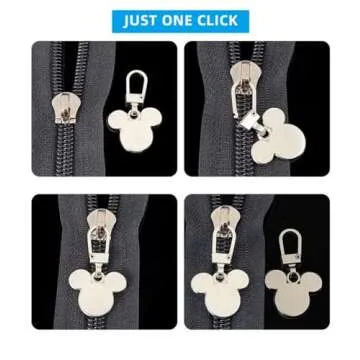 Mixed Color Mouse Zipper Keychain Pack - Cute Charms
