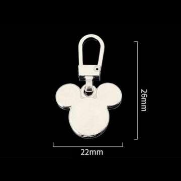 Mixed Color Mouse Zipper Keychain Pack - Cute Charms