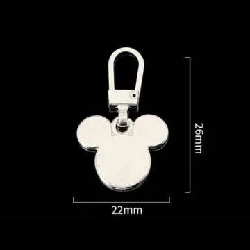 Mixed Color Mouse Zipper Keychain Pack - Cute Charms