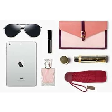 Newcom Ultra Lights and Small Mini Umbrella with Cute Capsule Case,5 Folding Compact Pocket Umbrella(Yellow)