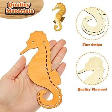 Explore WILLBOND Ocean Animal Wooden Cutouts 28pcs