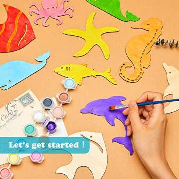 Explore WILLBOND Ocean Animal Wooden Cutouts 28pcs