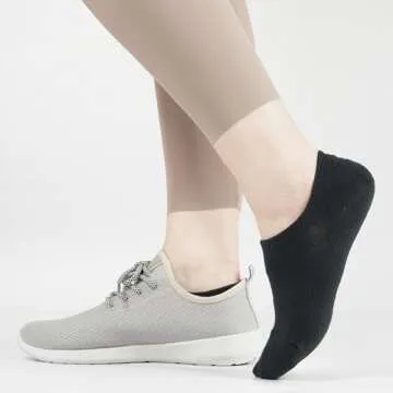No Show Socks Women Non Slip Low Cut Liner Sports Casual Socks 6 Pairs (Black)