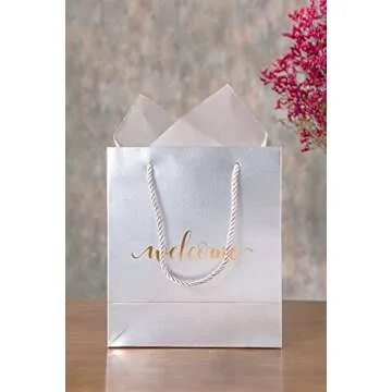 Crisky Silver Wedding Gift Bags - Eco-Friendly & Elegant Bags