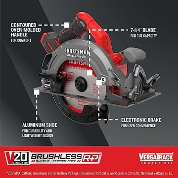 CRAFTSMAN V20 RP Cordless Circular Saw with Brushless Motor
