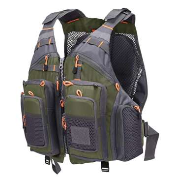 LIXADA Fly Fishing Vest with Multi Pockets and Adjustable Design