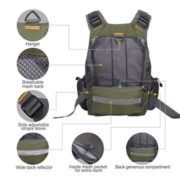 LIXADA Adjustable Fly Fishing Vest for Men and Women