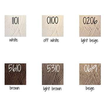 65% Wool and 35% Alpaca Yarn for Knitting and Crocheting, 3 or Light, Worsted, DK Weight, Drops Lima, 1.8 oz 109 Yards per Ball (1101 White)