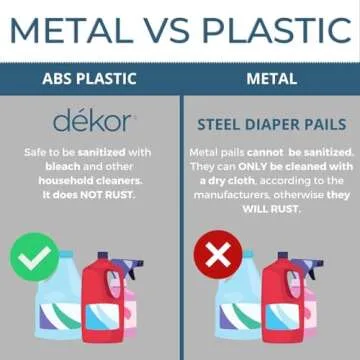 Diaper Dekor Classic Diaper Pail - Hands-Free & Odor Control