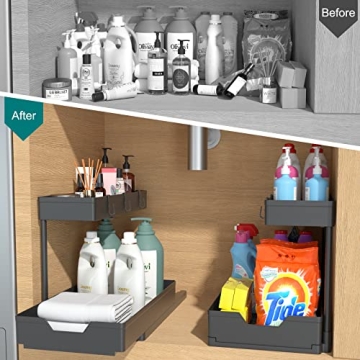 2-Tier Under Sink Organizers for Clutter-Free Living